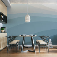 Fluid Blue Aesthetic Wall Mural C203
