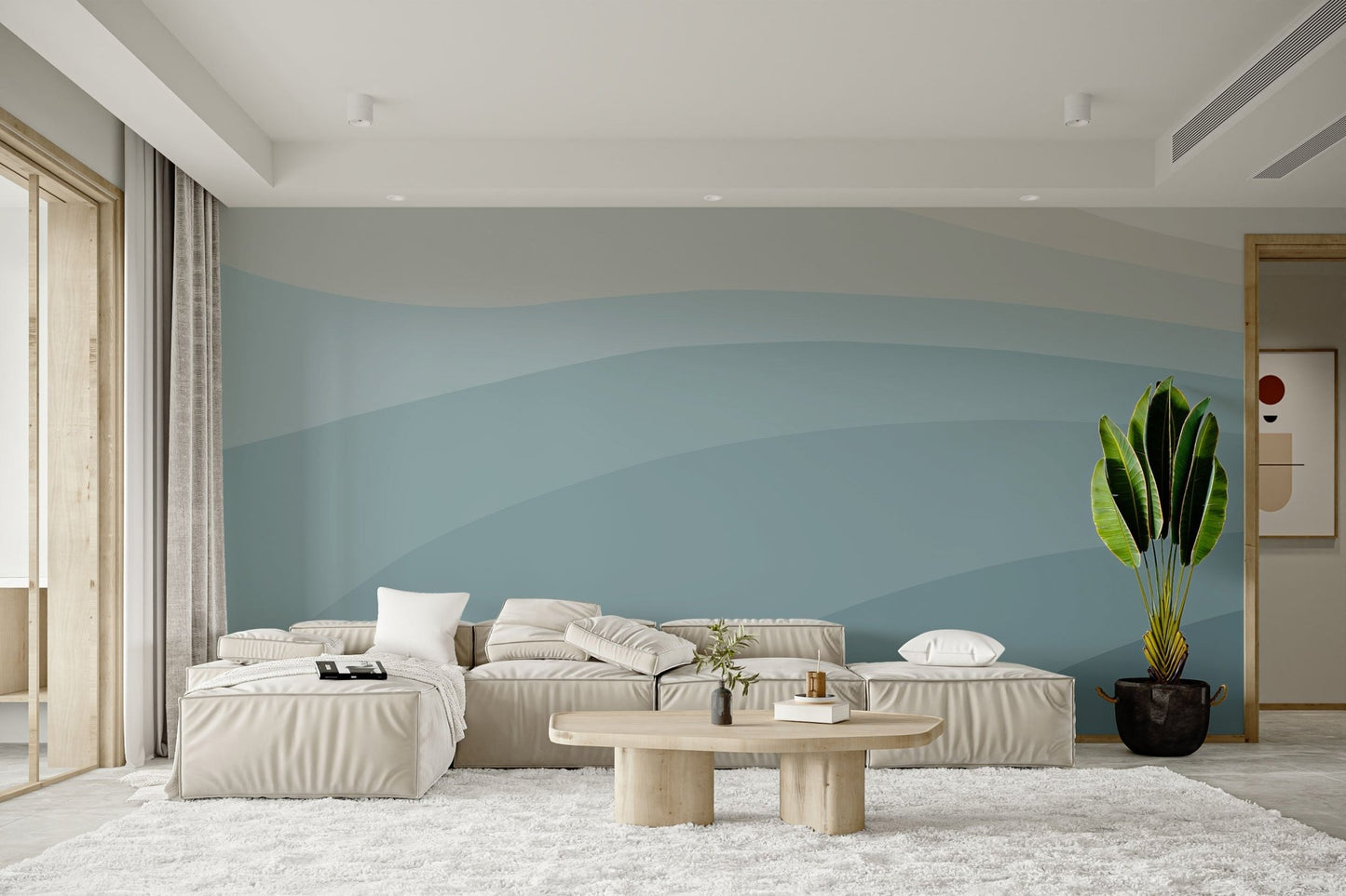 Cool Tones Abstract Design Wallpaper C203
