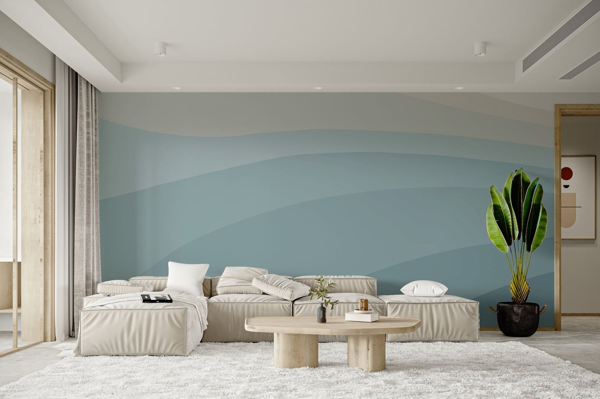 Cool Tones Abstract Design Wallpaper C203
