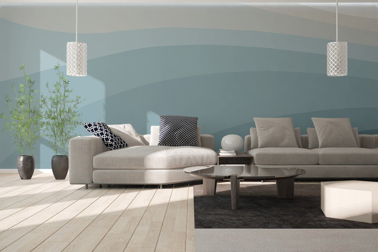 Oceanic Hues Abstract Mural C203
