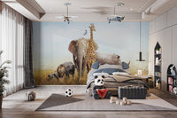 African Animals Safari Kids Room Wallpaper for creative rooms animal-03