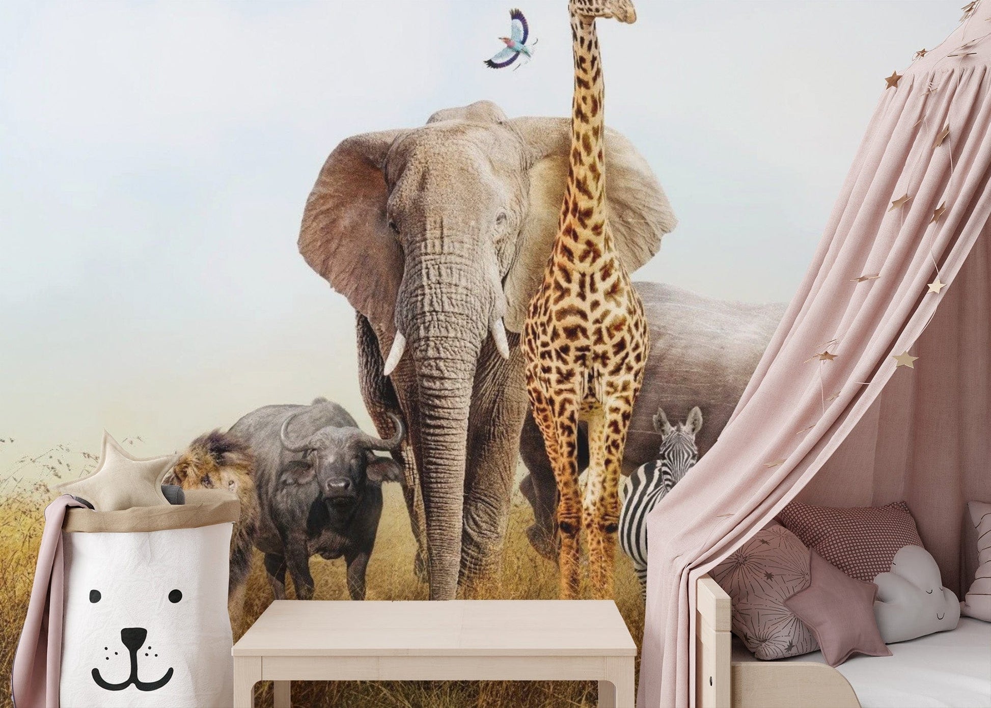 African Animals Safari Kids Room Wallpaper - Giffywalls animal-03