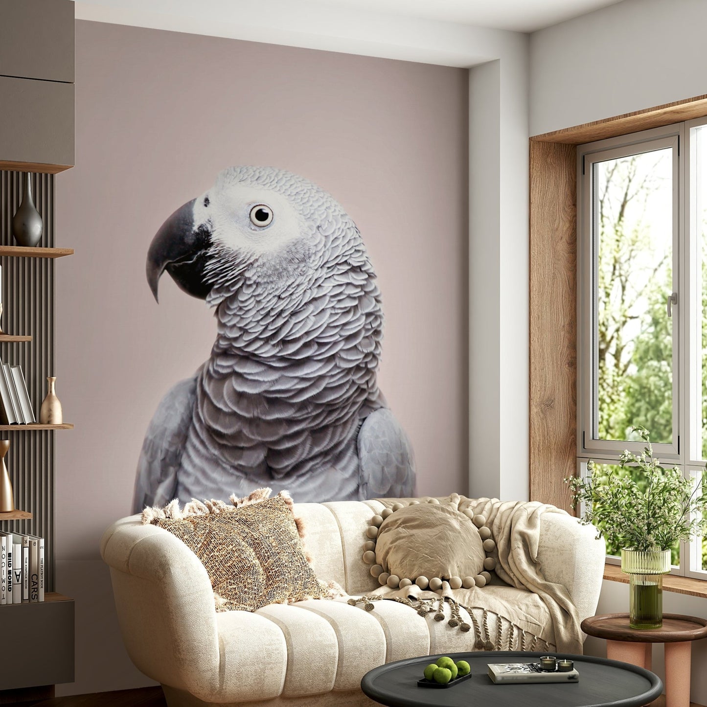 Grey bird wallpaper for walls

