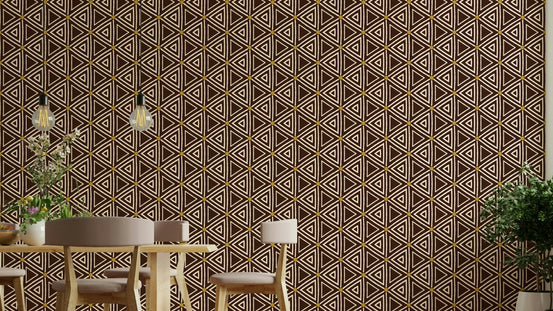 Vibrant African tribal tapestry wallpaper design, GD1517