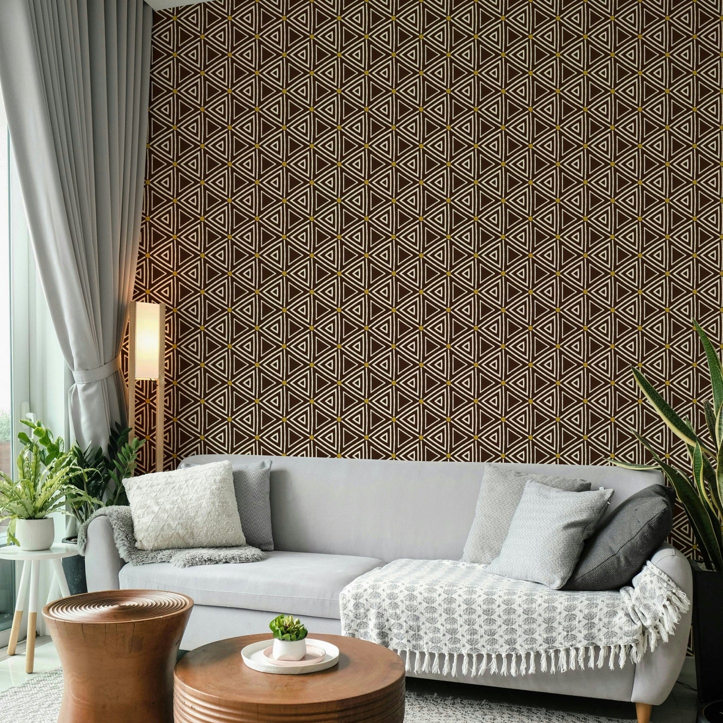African-themed tapestry wallpaper for living rooms

