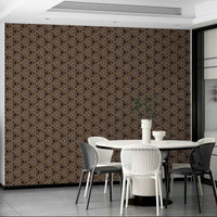 Intricate tribal designs on tapestry wallpaper

