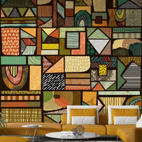 Artistic Afrika wall design with native elements

