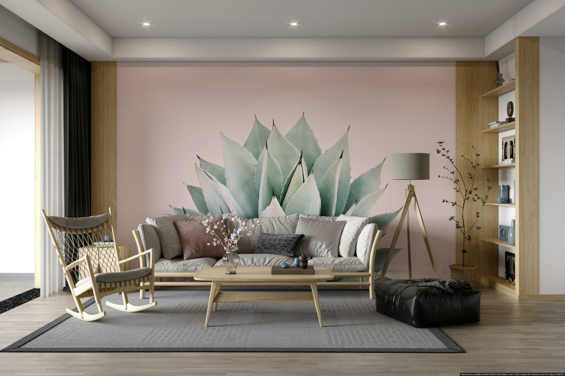 Modern agave cactus plant image GD289

