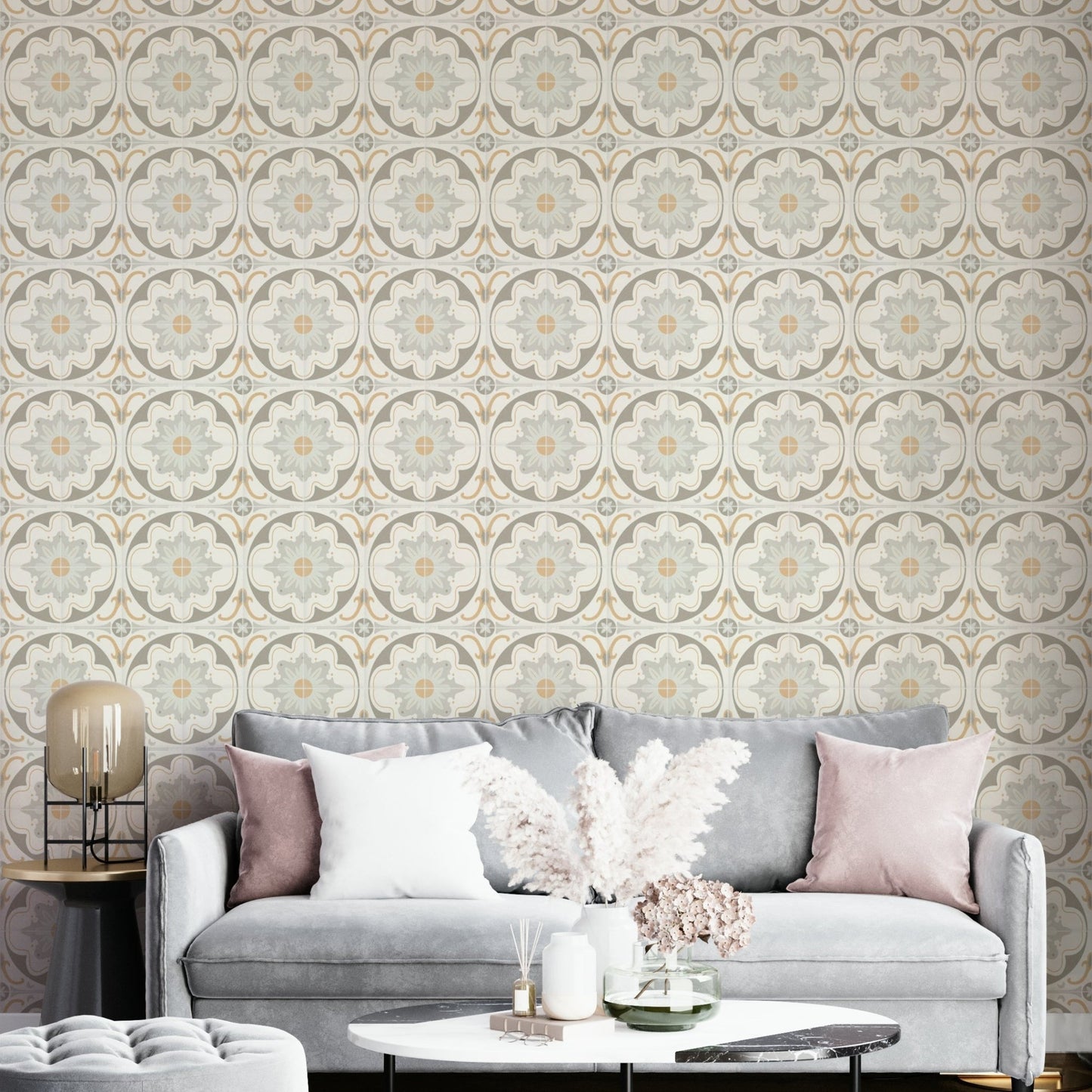 Pattern with a natural, stone-like feel.

