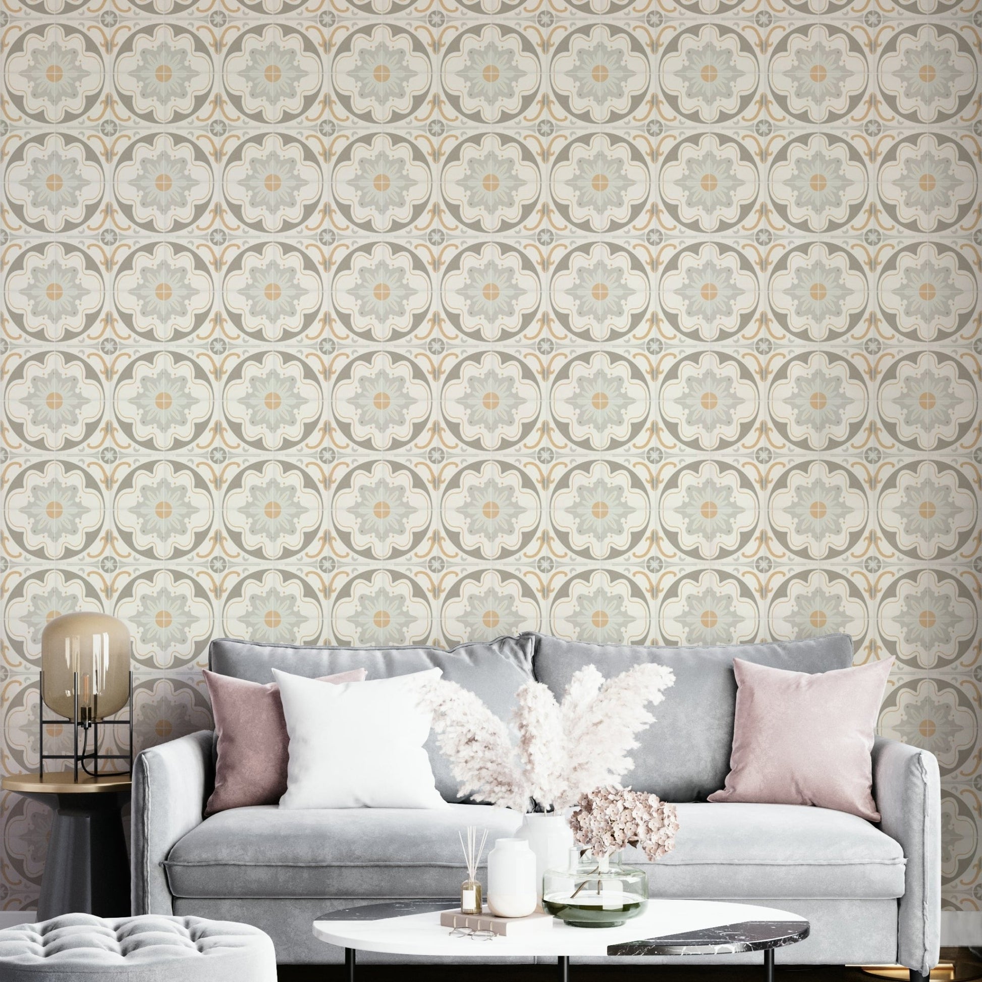 Pattern with a natural, stone-like feel.

