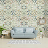 aged cement tile backsplashes mixed colors wallpaper

