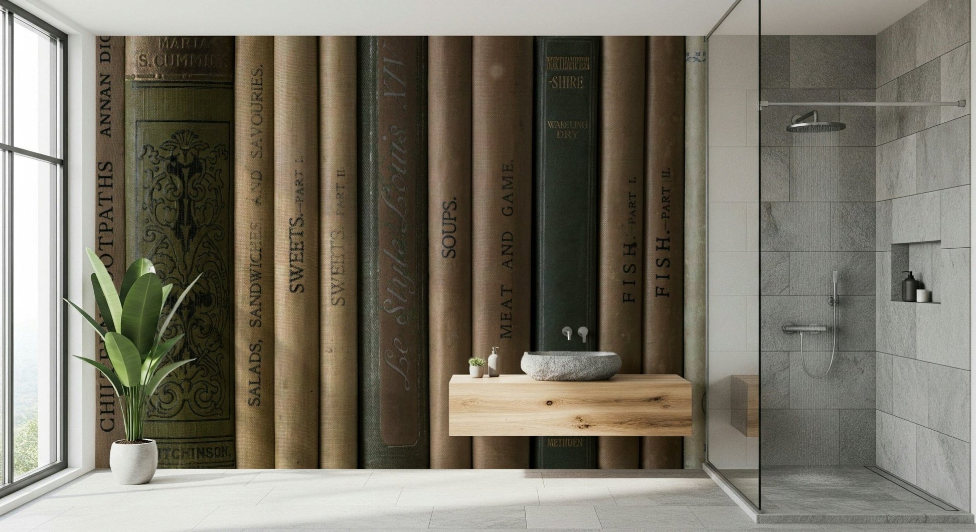 Vertical spines texture in Aged Editions peel and stick wallpaper., GD6712