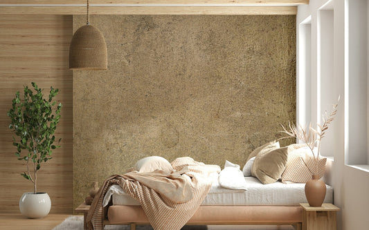 A serene subtle texture wall mural in warm, natural tones., GD5994