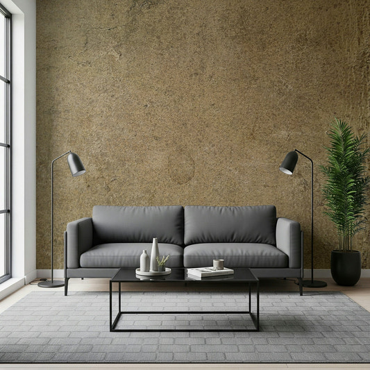 A beautiful aged leather wallpaper mural with a chamois, sueded texture.