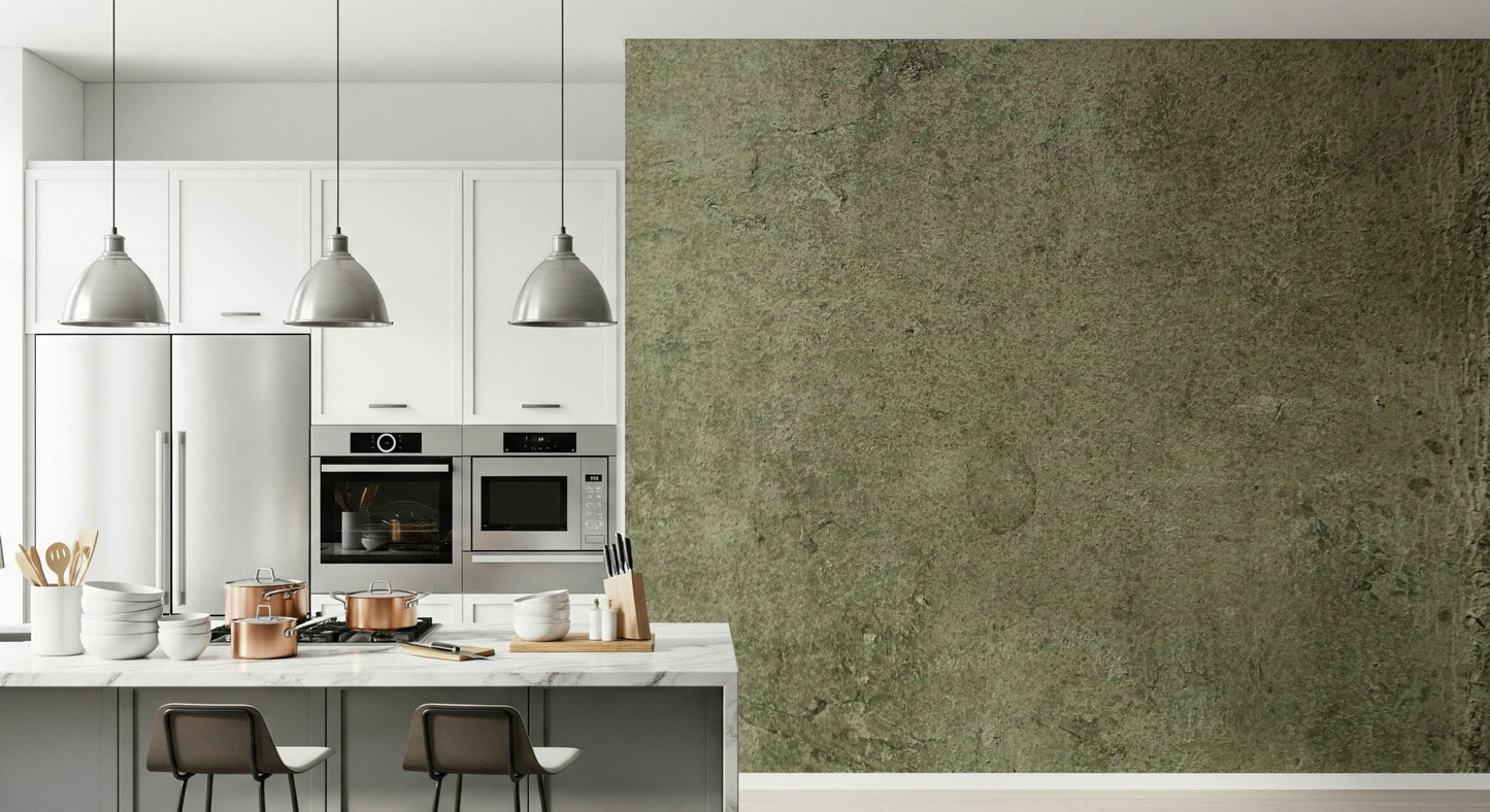 An artistic soft focus mural on minimalist wallpaper.