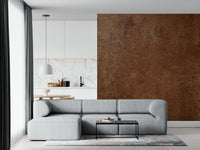 A peaceful modern abstract mural on decorative wallpaper.