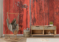 Picture of Aged Red Timber Wall Mural
