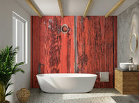 Rustic timber wall design
