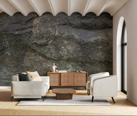 Aged Stone Surface wallpaper mural in an elegant hallway., GD6047