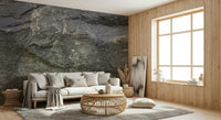 Contemporary sofa against the Aged Stone Surface wallpaper mural., GD6047