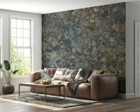 A calming abstract design wallpaper mural that defines a space.
