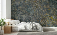 An artistic soft focus mural on minimalist wallpaper.