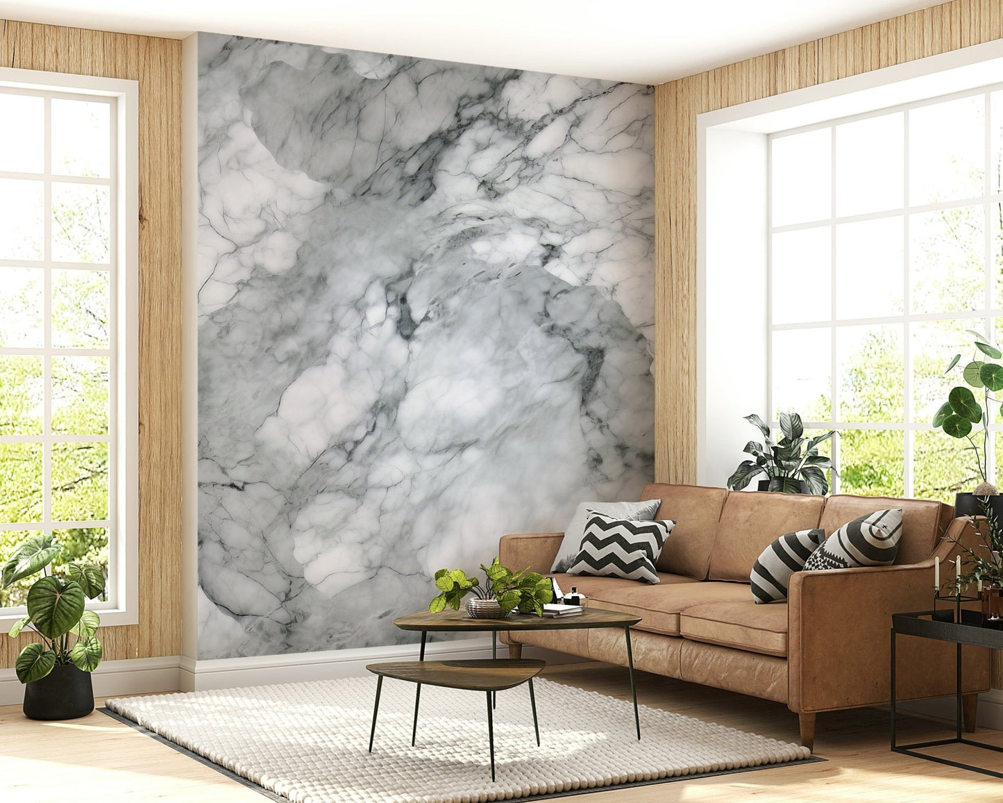A contemplative gentle stone wallpaper mural for a feature wall.