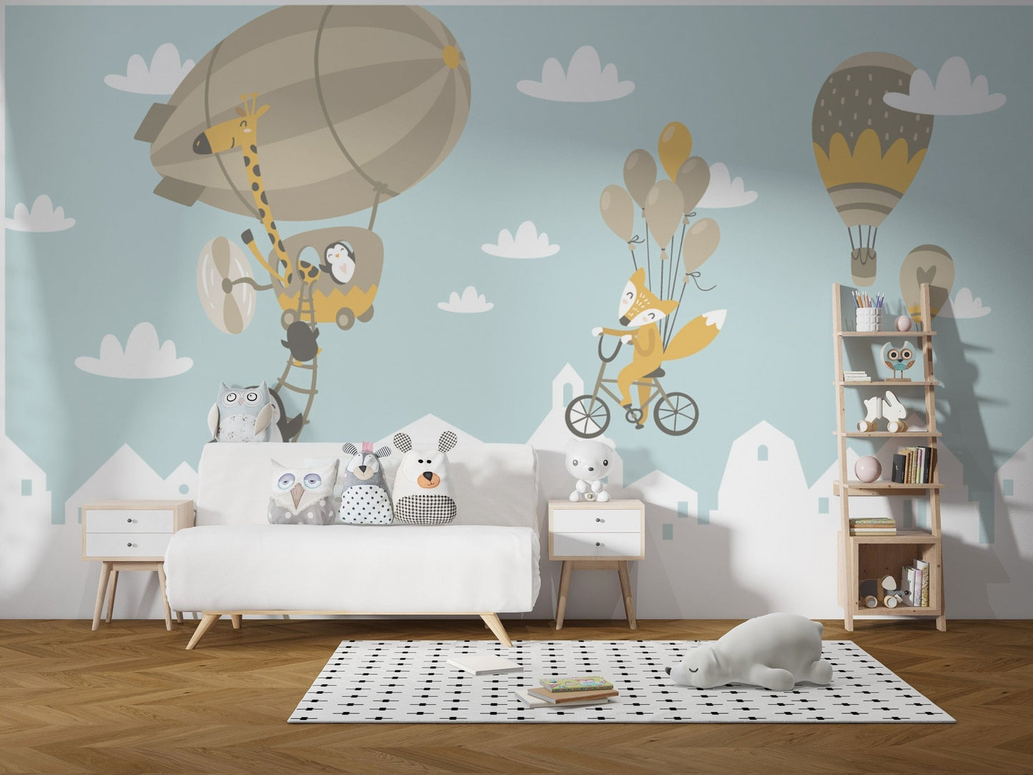 Whimsical animal hot air balloon design
 B010