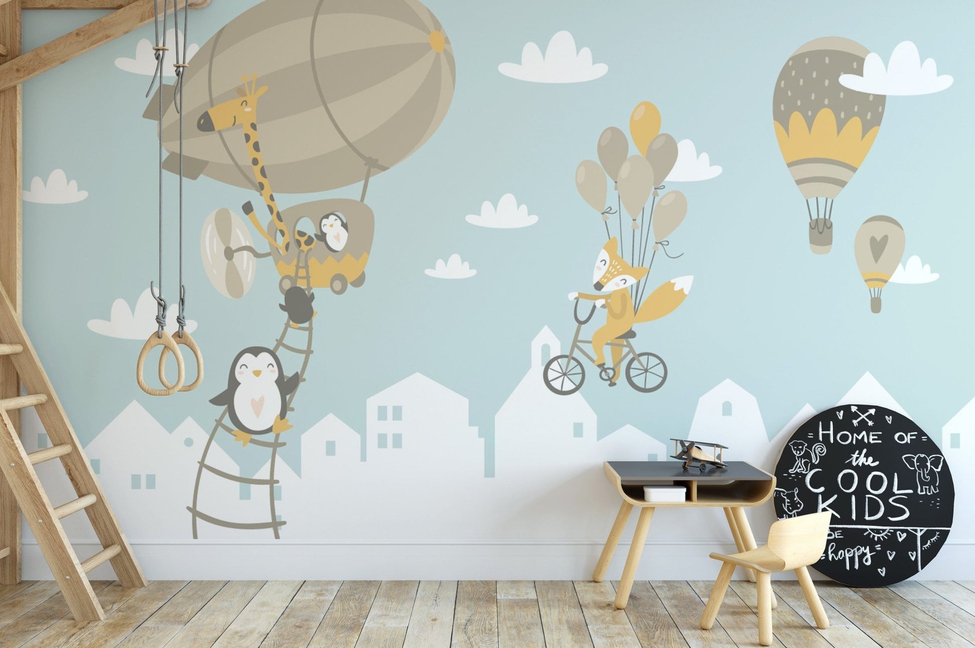Fox and penguin adventure wallpaper
 B010