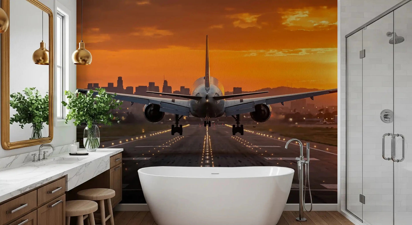 Airport in the morning Wall Mural