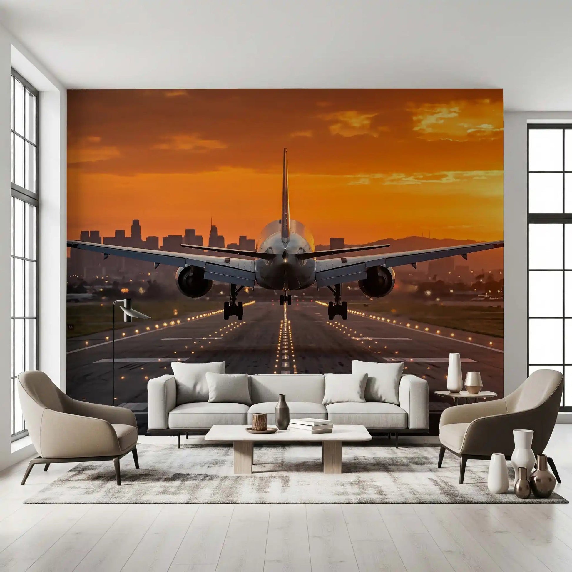 Airport in the morning Wall Mural