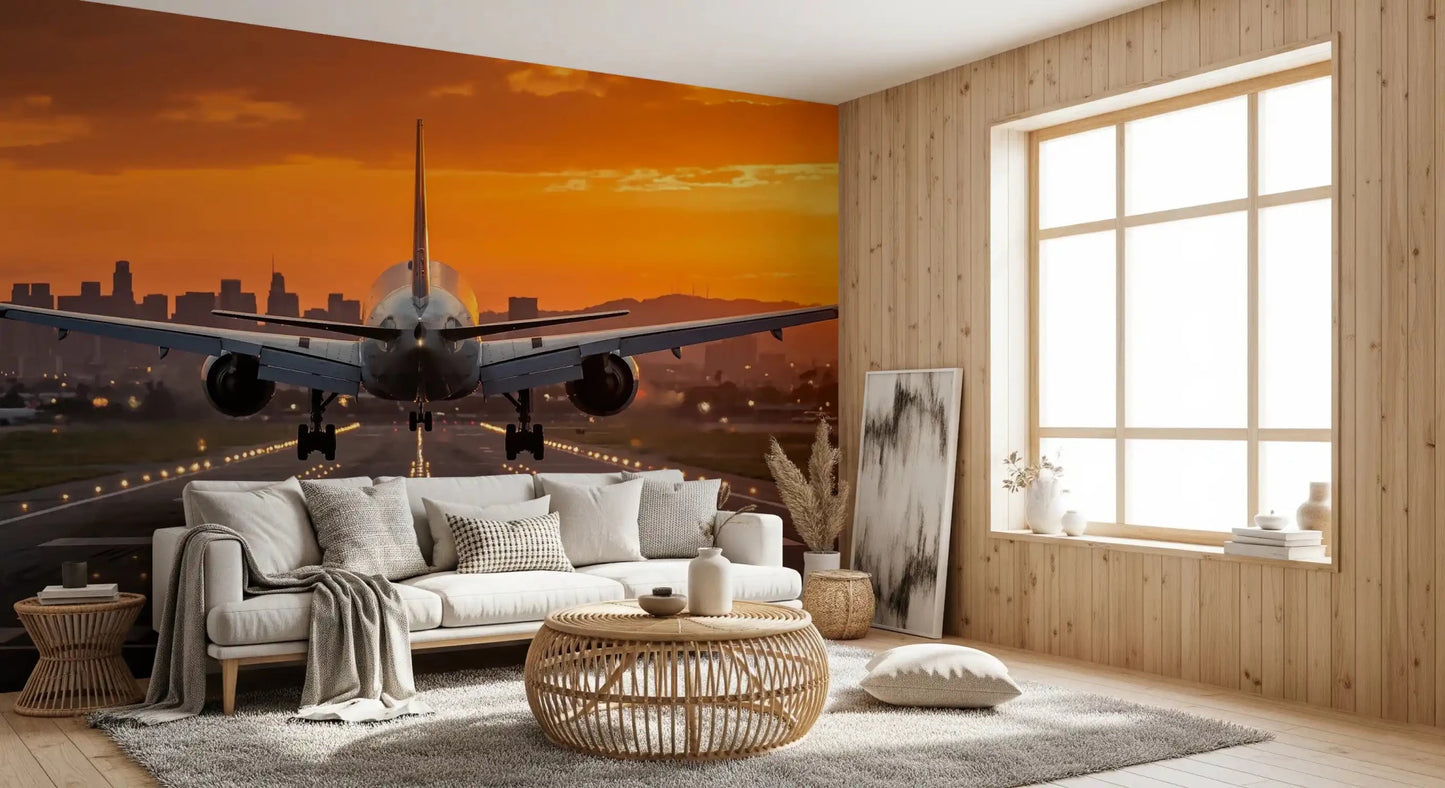 Airport in the morning Wall Mural
