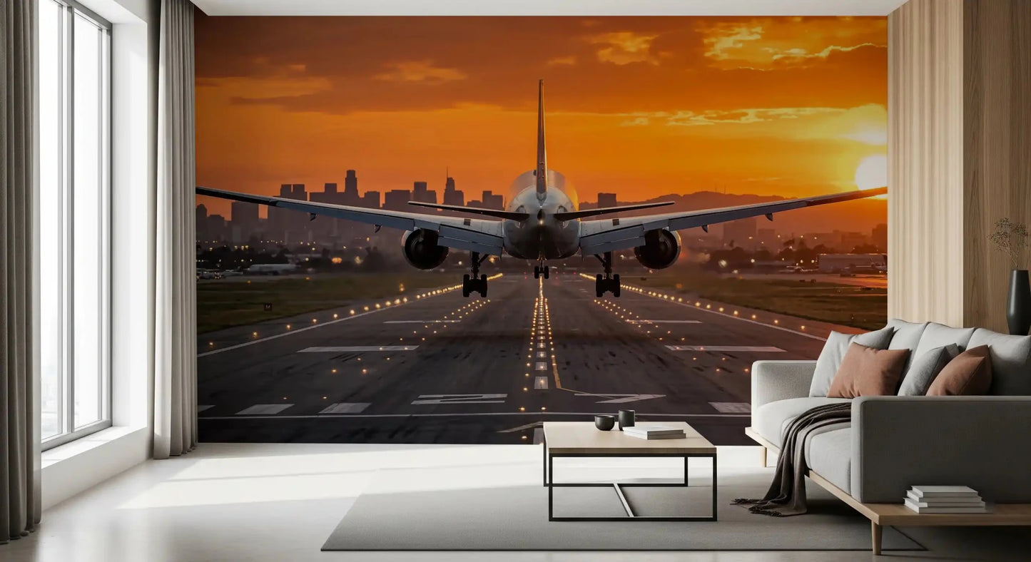 Airport in the morning Wall Mural