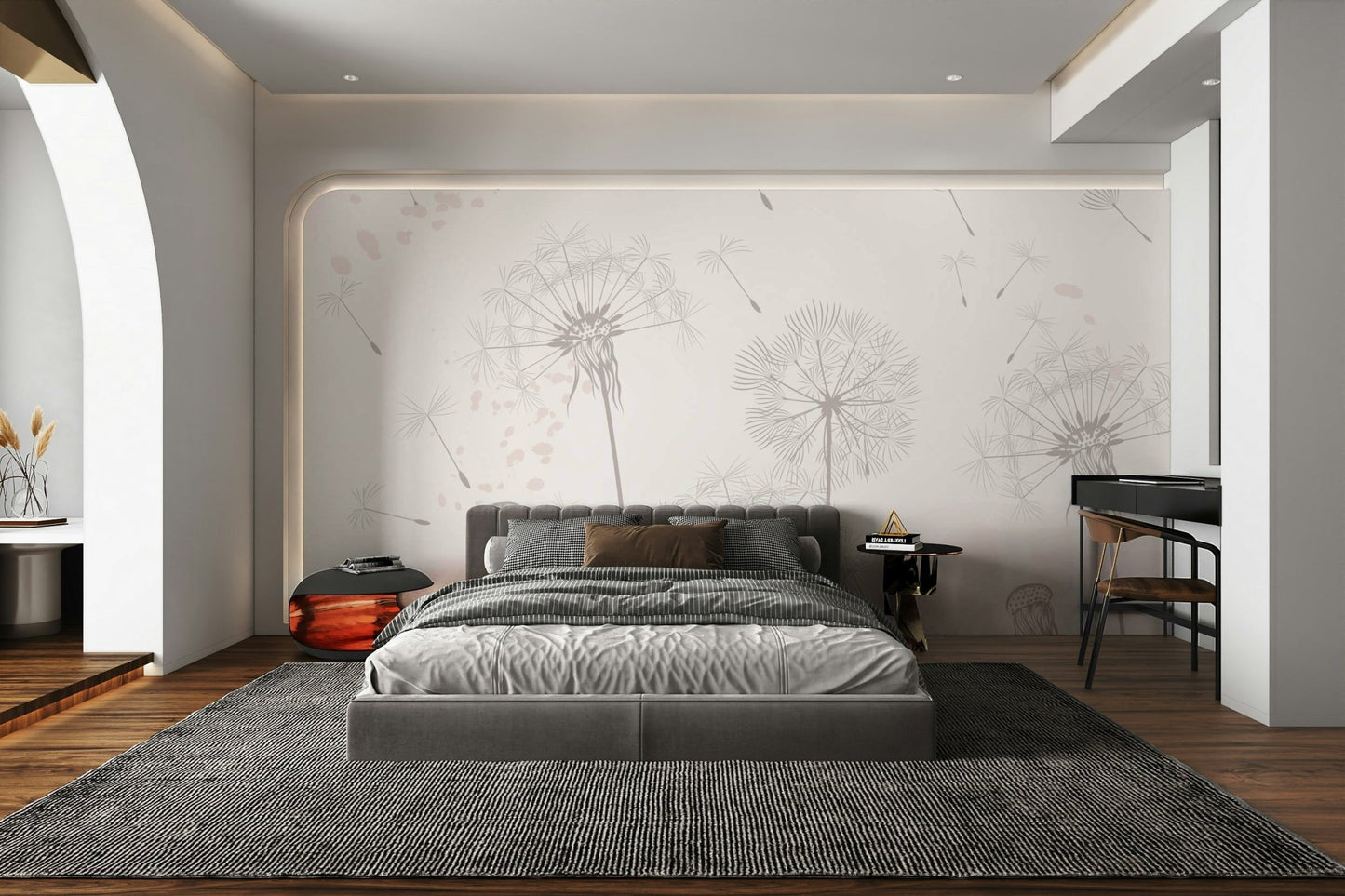 The colors are muted and gentle, like soft whites and grays.

