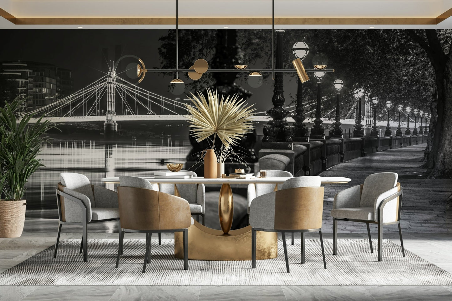 The design offers a sense of a quiet, beautiful city night.

