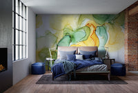 Colorful fluid art wall mural
