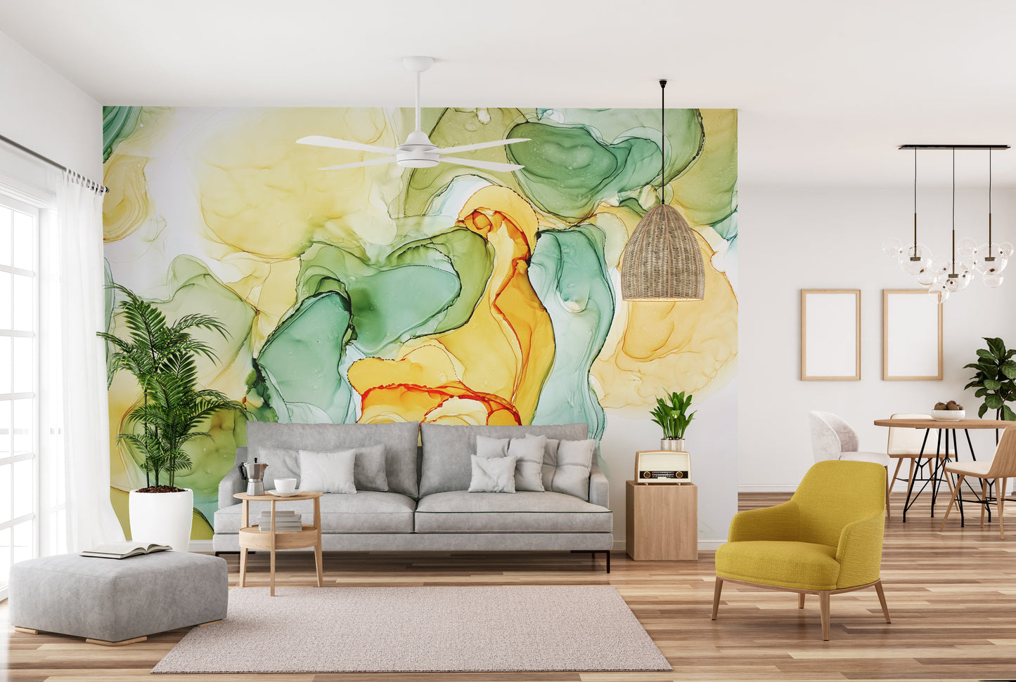 Alcohol ink texture wall mural
