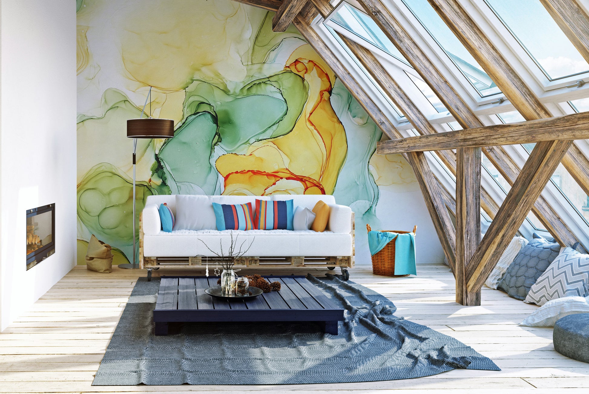 Alcohol ink wallpaper for walls
