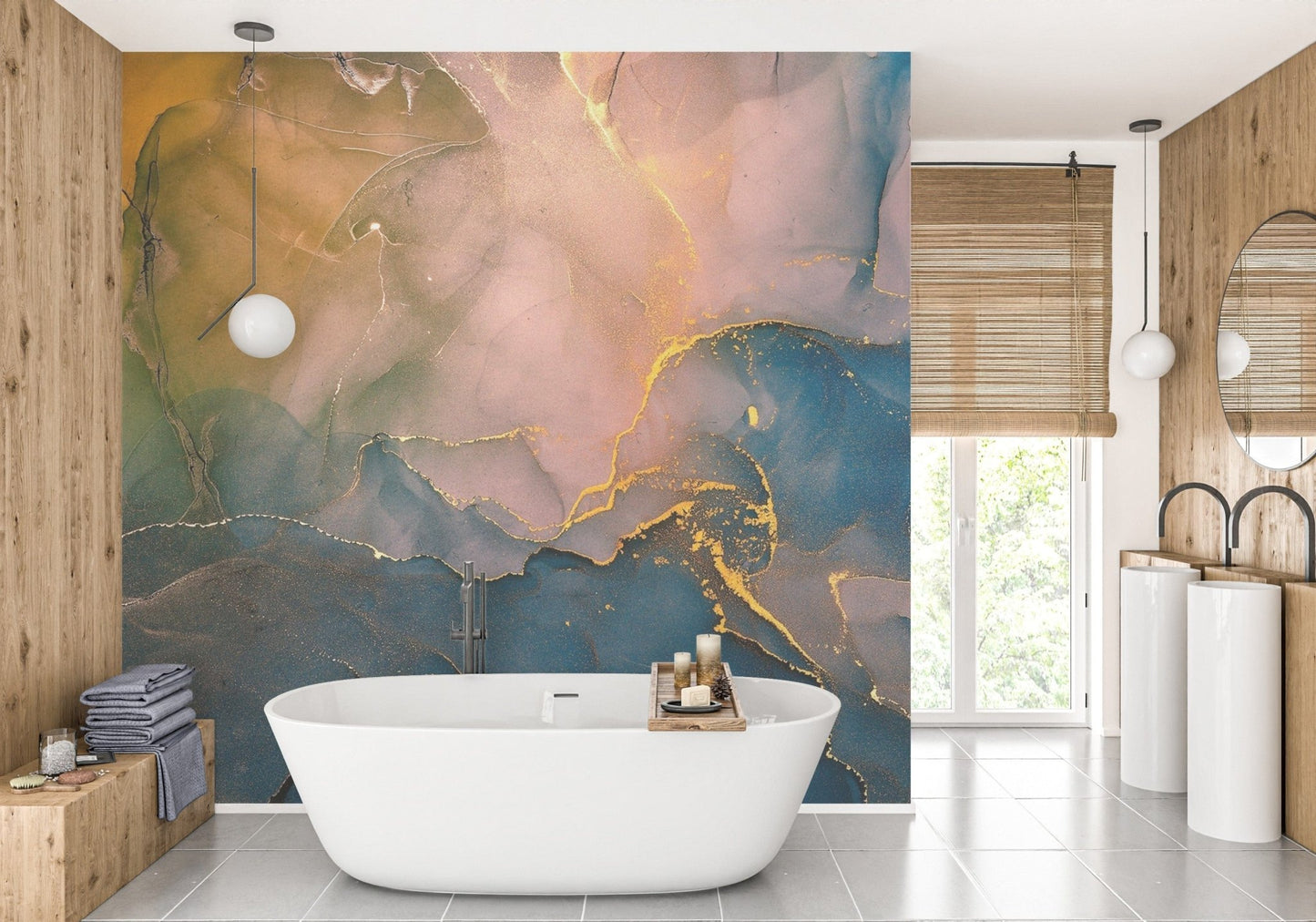 Abstract Alcohol Ink Medley Design Mural
