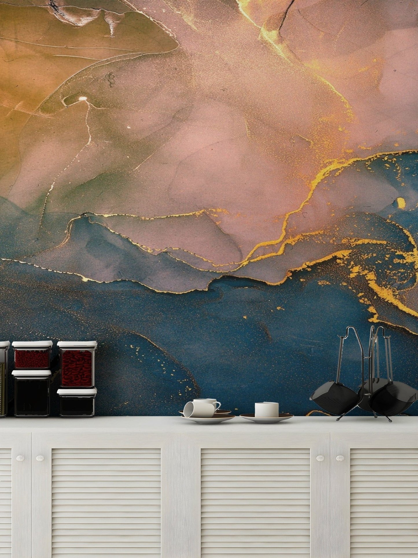 Alcohol Ink Medley Wallpaper Mural - Giffywalls