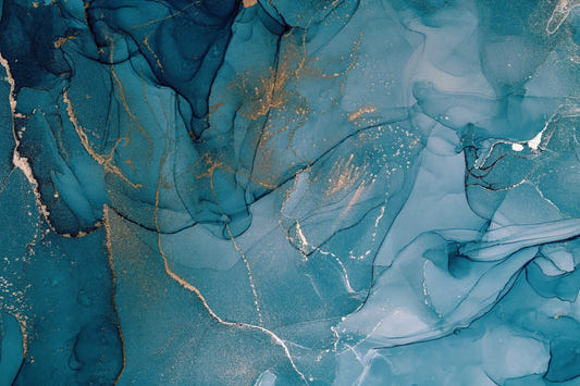 Alcohol Ink Art Blue Wallpaper Mural