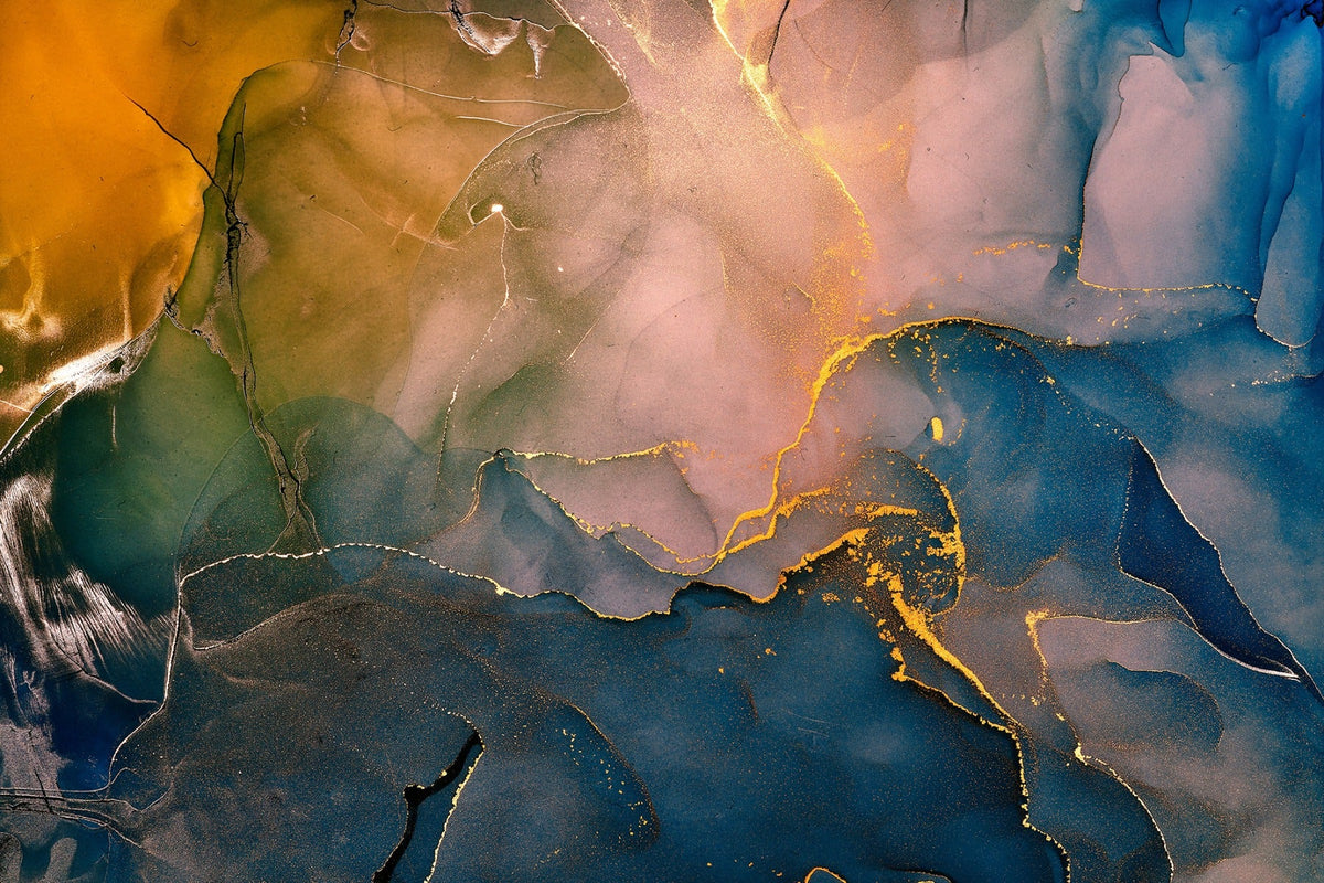 Alcohol Ink Medley Wallpaper Mural in your room — zoomed