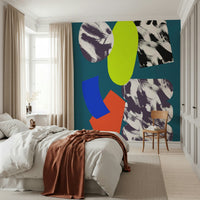 All i feel abstract art wall decor, fickle pattern, brash colors.