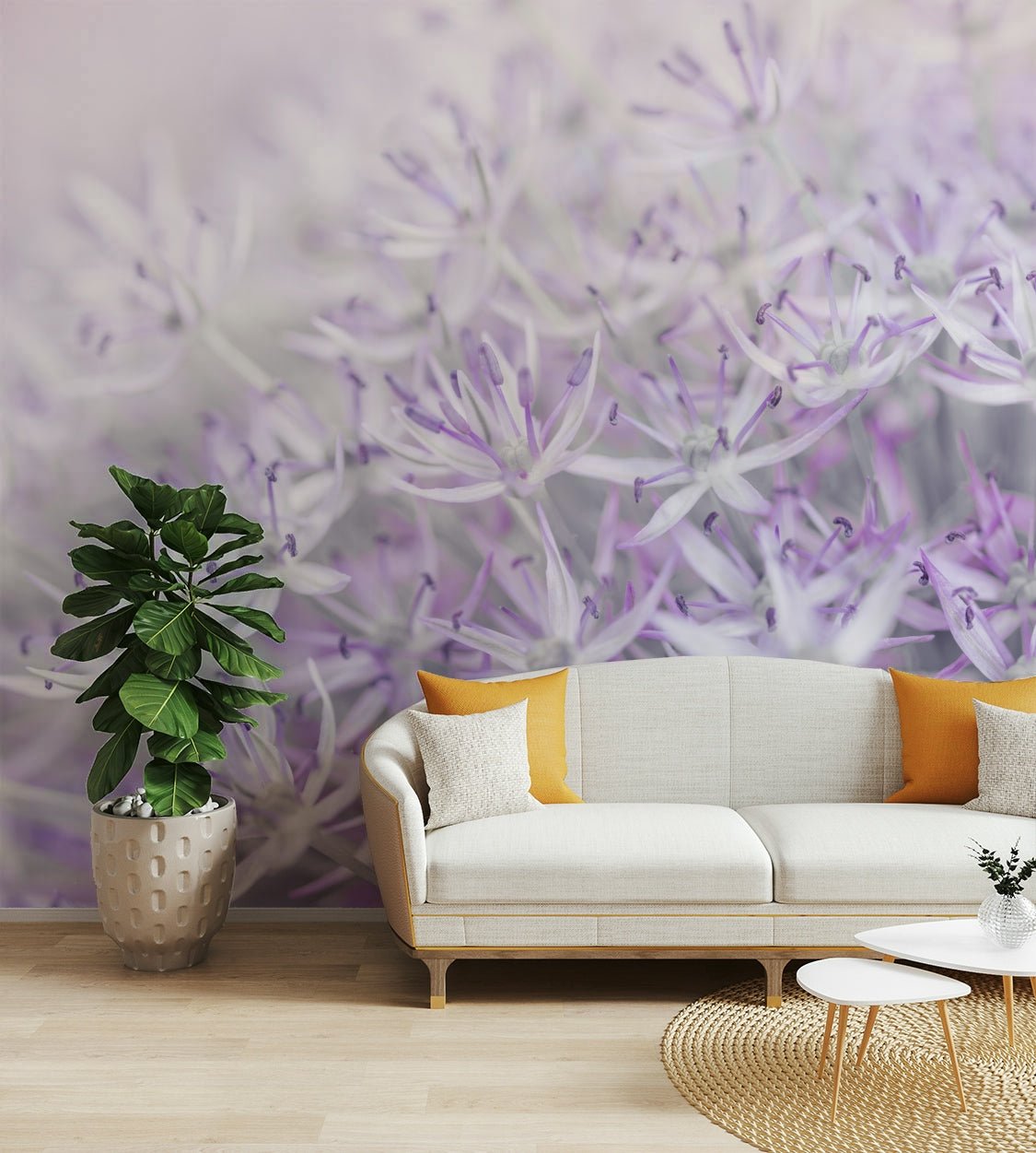 Blurry background flower wall mural
