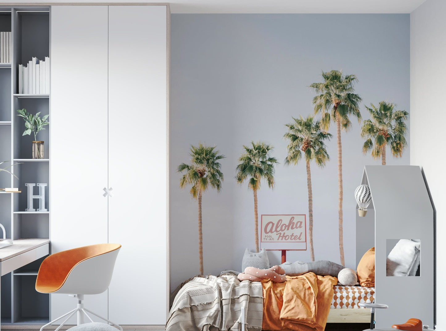 Peaceful beach hotel wallpaper

