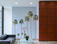 Calm hotel mural wallpaper scene

