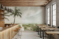 Coastal vintage wall mural for serene interiors.

