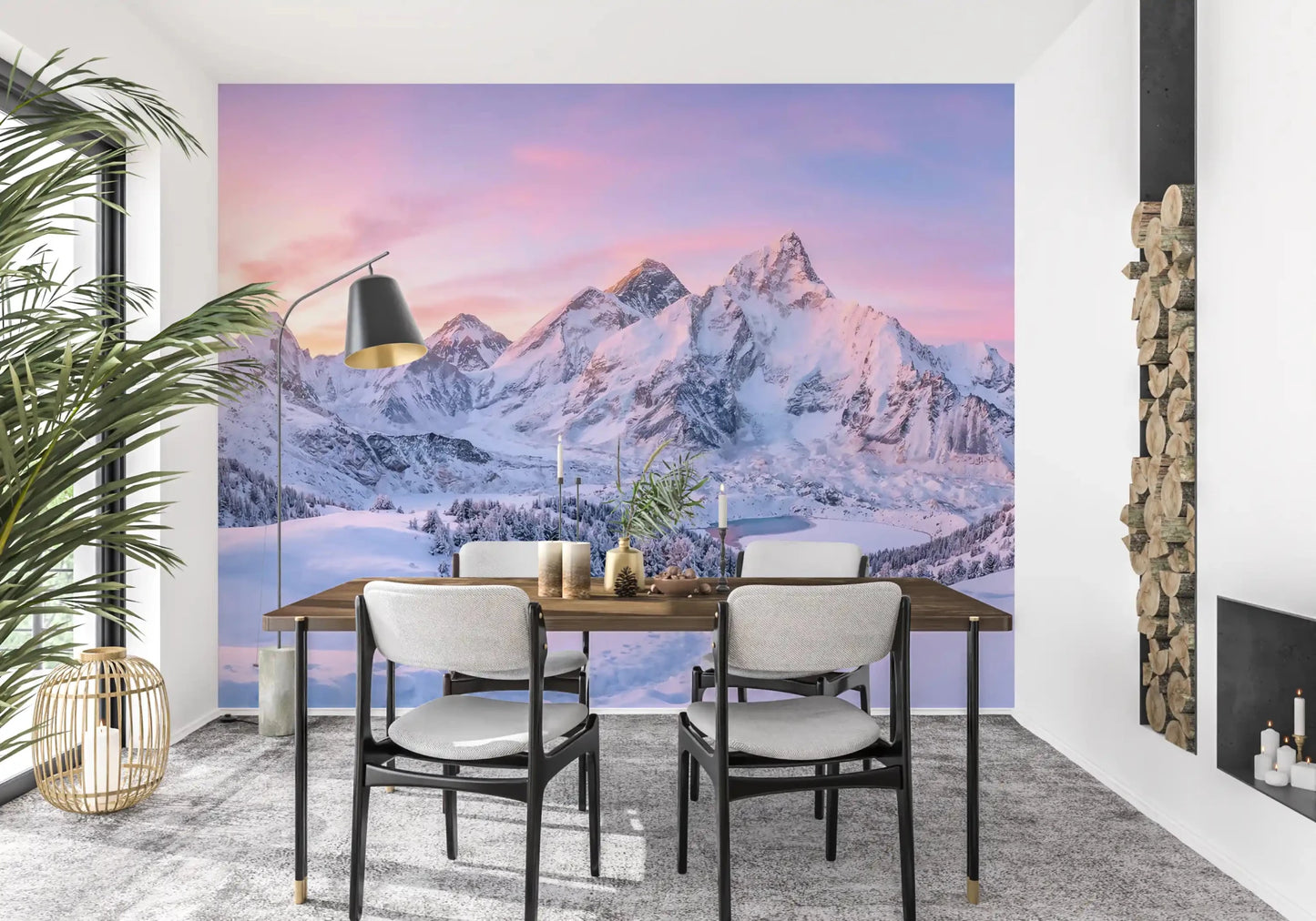 Non-reflective matte finish keeps the Alpenglow Peaks watercolor effect clear and true., GD9107