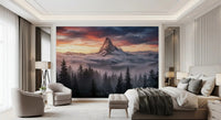 Sunset sky and vibrant clouds seen in the Summit scenic wall mural view.GD9462