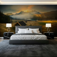 A calming serene view wallpaper mural that defines a space., GD5933